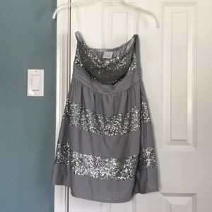 Grey/silver sequin dress